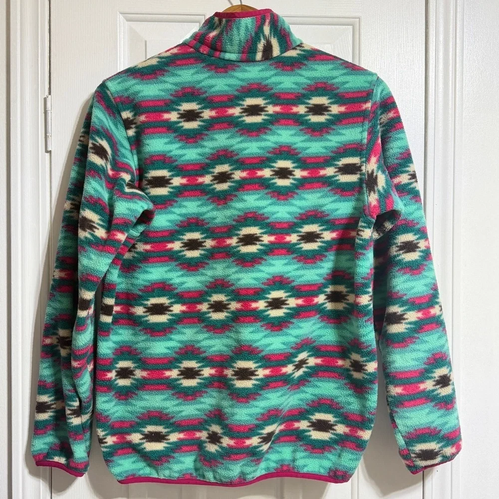 Patagonia Sweater Aztec Medium Synchilla Beryl Green & Wild Desert medium